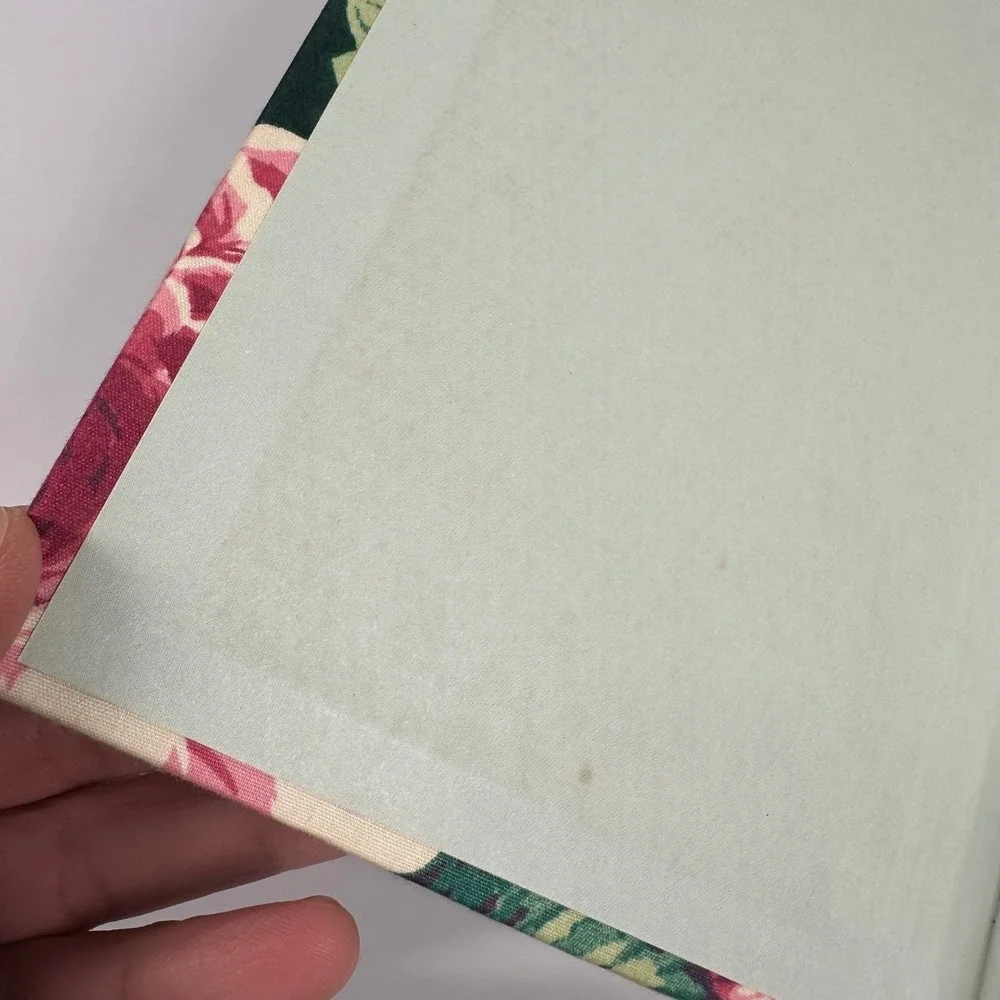 Vintage Lined Journal Floral Fabric Cover 5.5 x 8.5